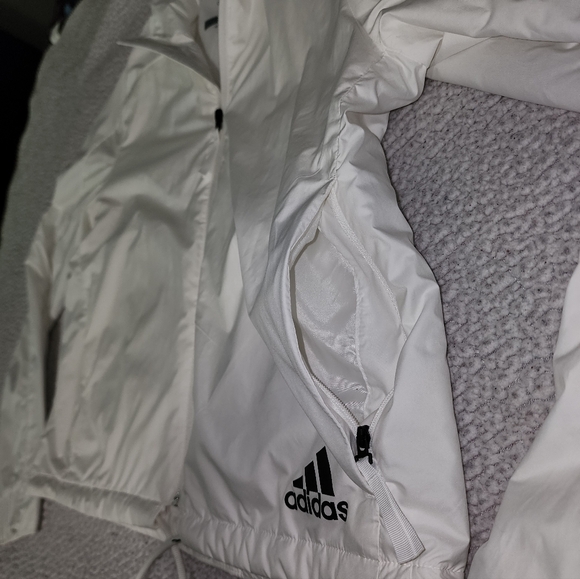 Adidas Women's White Coat , With Black Logo - Picture 11 of 16